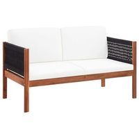 juego de muebles de jardin 4 piezas madera maciza de acacia