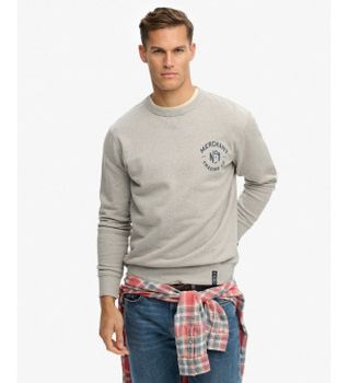 Superdry para hombre. M2014305A Sudadera Merchant Graphic gris (L), Casual, Algodón