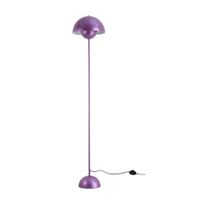 lampara de pie con forma de seta de metal violeta alt 160cm