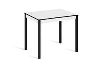 mesa de cocina alta fija 110x70 cm blanco pata negro