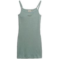 superdry vestido robe courte sans manches brodee para mujer