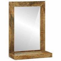 vidaxl espejo de bano marron 50 x 22 x 70 cm madera de mango maciza