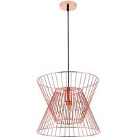 lampara de techo retro - lampara colgante de diseno - lia rosado oro