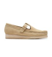 clarks para mujer 26175665 zapatos de piel wallabee t bar beige 375 1 a 3cm ante hebilla casual