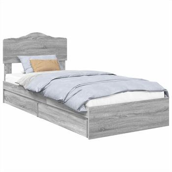 Cama Con Almacenamiento Con Cajón Gris Sonoma 70 X 190 Cm Vidaxl