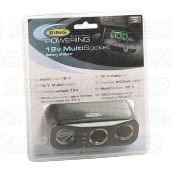 Triple Multisocket with Battery Analyser