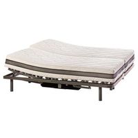 cama articulada electrica doble emparejada de matrimonio con colchon hapi - mando con cable - 180cm x 190cm