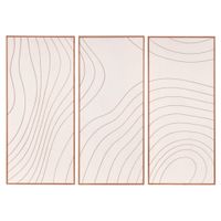 triptico grabado en marron y beige 95x70