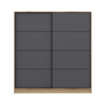 Armario Kale-3975 Dore Antracita 180x210x52 Cm