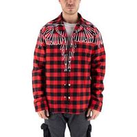 county of milan camisa manga larga flanella check para hombre