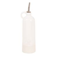 aceitera de ceramica en blanca y beige
