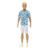 muneco articulado 30cm  ken fashionista camisa celeste de cactus