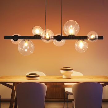 Lámpara Colgante Para Mesa De Comedor, Lámpara Colgante Para Salón, Suspensión G9, 8 Bombillas, Cristal Moderno