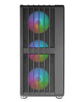 caja atx semitorre gaming mars gaming mcvault frontal negro de malla vertical 4x120mm argb 3xpci ver