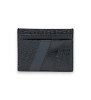 A|X Armani Exchange para hombre. XM000169AF11935MC034 Tarjetero Holder negro (OSFA), Casual, Clásico, Poliéster