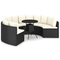 set de sofas de jardin 7 piezas y cojines ratan sintetico negro vidaxl