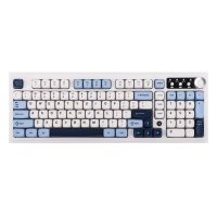 ajazz af98 plus 97 diseno compacto con cablebt5024 ghz teclado de membrana inalambrico rgb retroiluminado con perilla de volumensoporte ajustable