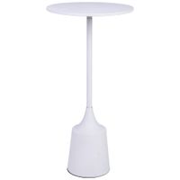 mesa auxiliar de metal blanco 30x30x595h cm