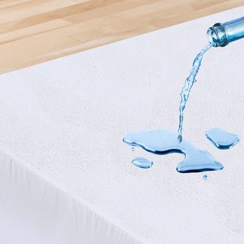 HOMESOL®  Protector de colchón impermeable de Rizo 100% Poliéster, Tratamiento Anti ácaros, Transpirable