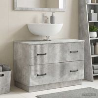 vidaxl mueble de lavabo para bano hoorn gris hormigon 82 x 41 x 56 cm