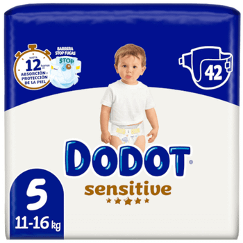 Dodot Pañales Sensitive T5 (11-16 Kg) 42 uds
