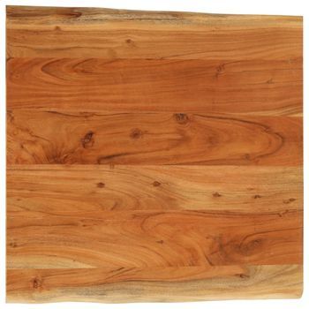 Tablero Mesa Cuadrado Borde Natural Madera Acacia 60x60x3,8 Cm Vidaxl