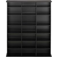estanteria para cd y estantes regulables 1055x19x1365cm negro