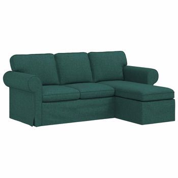 Sofá Verde Oscuro 195 X 138 X 80 Cm Tela Vidaxl