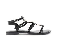 sandalias planas de piel con hebilla joya black 36