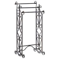 toallero de metal negro 45 x 90 cm estante envejecido retro clasico chillan