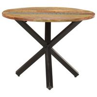 mesa de comedor  mesa de cocina madera maciza reciclada redonda 100x100x75 cm
