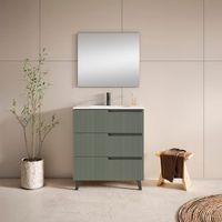 mueble ezio 60 cm 3c verde arcilla pack mueble  lavabo