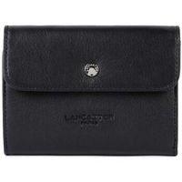 lancaster cartera cartera con solapa y boton a presion soft pm negro para mujer