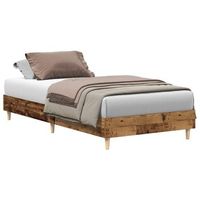 cama individual  cama para adultos  estructura de cama sin colchon madera vieja 75x190 cm madera