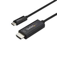 startechcom cable de 1m usb c a hdmi - cable adaptador de vadeo usb tipo c a hdmi 20 4k de 60hz - compatible con thunderbolt 3 - portatil a monitor hdmi - modo alt dp 12 hbr2 - negro