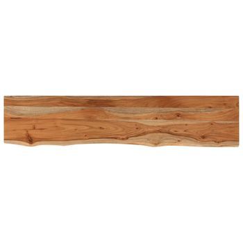 Estante Pared Rectangular Madera Acacia Borde Vivo 110x20x3,8cm