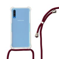 ksix funda cordon granate tpu transparente para samsung galaxy a50a30s