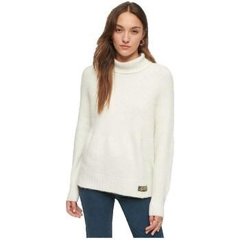 Superdry Jersey Pull Essential Rib blanc para mujer