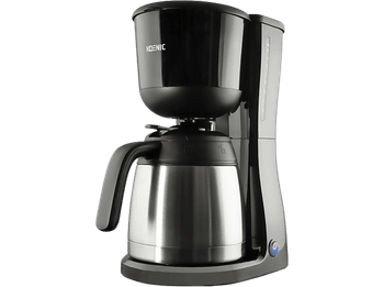 Cafetera de goteo - KOENIC KCM 2220 B, 1.25 l, 900W, Hasta 12 tazas, Inox/Negro