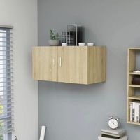 armario de pared  mueble pared madera ingenieria roble sonoma 80x39x40 cm cfw741133