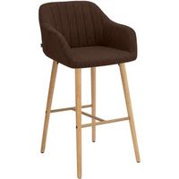 taburete ando de tela marron 60x54x105 cm clp