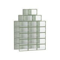 18 organizadores de almacenamiento transparente  verde laurel  m  335 x 232 x 143 cm 