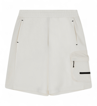 EA7 para hombre. 7M001588_AF12660 Pantalones cortos Athletic Mix beige (XL), Casual, Deportivo, Running, Sportswear, Multideporte, Poliéster