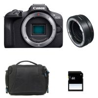 camara mirrorless canon eos r100 241mp wifi bluetooth  bolsa tarjeta 8gb anillo ef-eos r