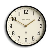 reloj de pared arabico redondo de metal negro mate