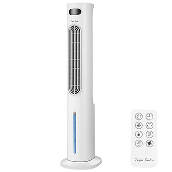 Taylor Swoden Chilly - Climatizador evaporativo 3 en 1 depósito de agua 6L y mando a distancia. Ventilador de torre, climatizador evaporativo y humidificador en uno. Oscilante, temporizador. 3 modos