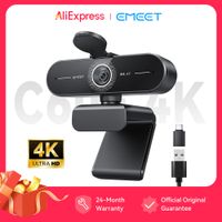 camara web emeet c60e 4k para streaming y juegos camara de transmision en vivo con doble microfono y enfoque automatico pdaf camara web usb plug  play para pc y mac