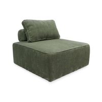 modulo para sofa modular de pana 1 plaza verde