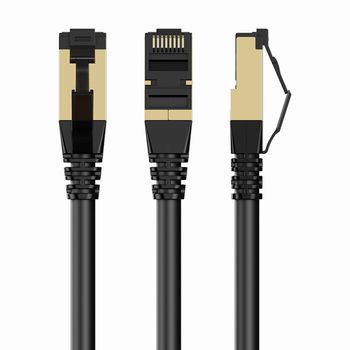 CABLE RED GEMBIRD S-FTP CAT 8 LSZH NEGRO 10 M