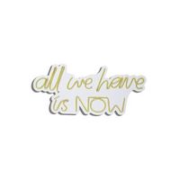 iluminacion led decorativa de plastico all we have is now amarillo 26x57x2 cm